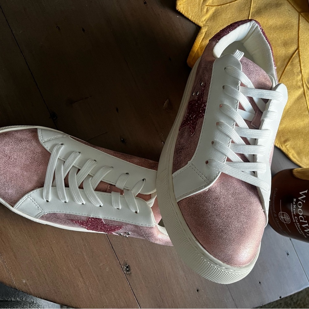 HEY GIRL by Corkys Pink and White Glitter Sneakers​ - Picture 5 of 5